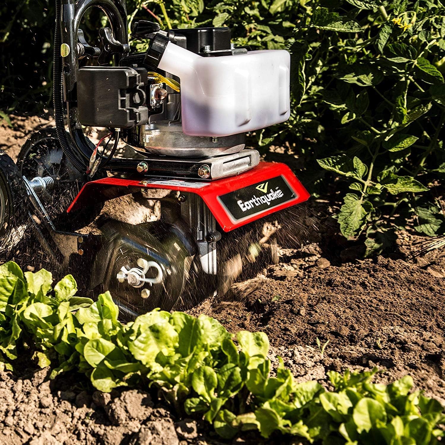 Earthquake 31635 MC33 Mini Tiller Cultivator, Powerful 33cc 2-Cycle Viper Engine, Gear Drive Transmission, Height Adjustable Wheels, 5 Year Warranty, Red : Garden & Outdoor