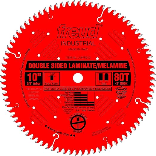 Freud 10 X 80t Double Sided Laminate Melamine Blade Lu97r010