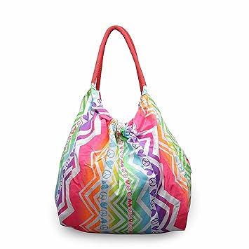 ALRIA Womens Canvas Utility Travel Tote Beach Bag (Multicolour)