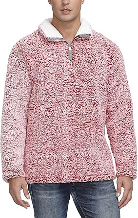 quarter zip fuzzy sweater