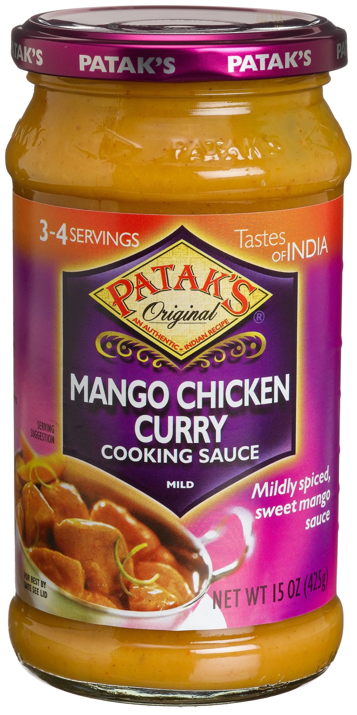 Patak's Butter Chicken Curry Cooking Sauce, Mild, 15Ounce