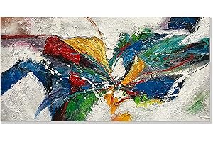 zoinart Hand Painted Oil Painting on Canvas 48x24 inch Abstract Wall Art Modern Canvas Paintings Home Decor Large Artwork for Wall Decorations Framed Ready to Hang