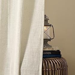Joydeco Linen Curtains 96 Inch Length 2 Panel Sets