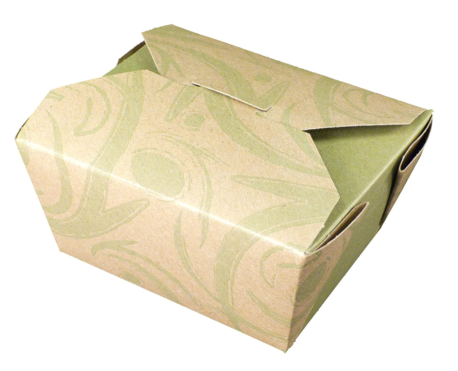 Fold-Pak Bio-Plus Earth 01BPSONOMM Sonoma Print Paper Carry-Out/to-Go Container, 4-3/8