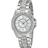 XOXO Silver-Tone Rhinestone Bracelet Watch – Elegant Analog Quartz Timepiece, Sparkling Crystal Accents, Durable Metal Case, Stylish Jewelry Clasp, Gift-Ready Box – Fits Wrists 5.5” to 8”
