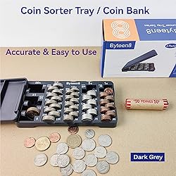 Byteen8 Coin Counter Coin Sorter｜2Packs Mini Coin