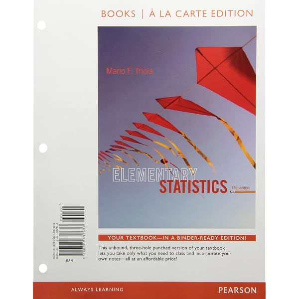 Amazon Com Elementary Statistics Books A La Carte 9780321837936 Triola Mario F Books