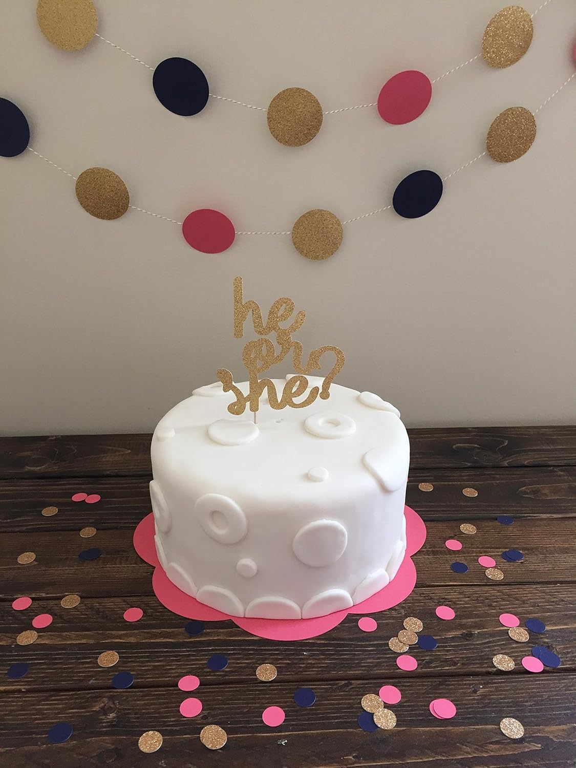 Baby Shower Decor He Or She Decor He Or She Cake Topper Gender Reveal Party Baby Shower Cake Topper Gender Reveal Cake Topper Decorations Avenueeventgroup Com