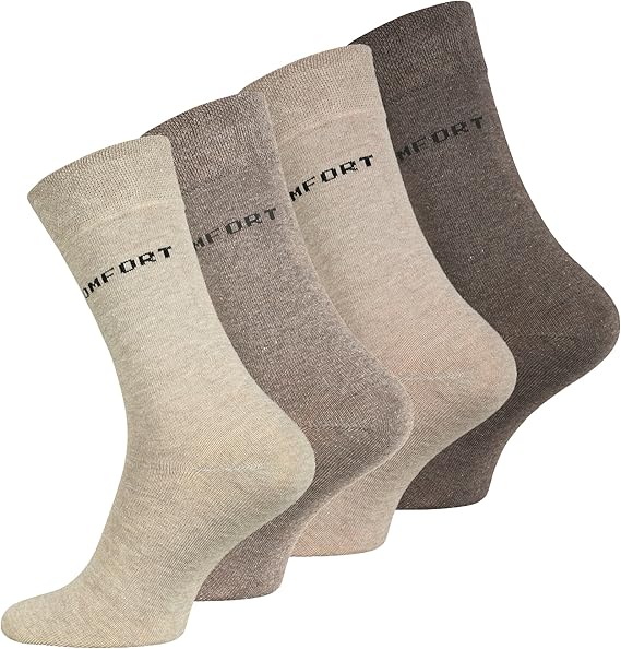 8 Pairs Men's COMFORT Socks, noelastic, Soft Loop cuff Amazon.co.uk