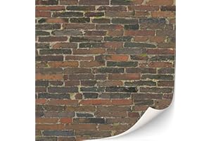 TEXTURKONTOR 3 Sheets Self-Adhesive Wall Cladding for Dollhouse 1:12 Scale (Weathered Stonewall)
