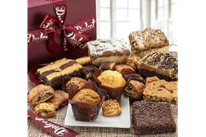 DULCET GIFT BASKETS Dulcet Gift Basket for All Types of Special Occassions - Thanksgiving, Christmas, Holiday, Birthday, Sympathy, and More - Personal Note Option Available - Individually Wrapped Gourmet Baked Goods