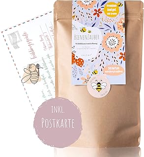 Bienenwiese I 100g I 100m² Blumenwiese Samen mehrjährig und einjährig I Samen für Bienen Blumenmischung I Wildblumensamen für Balkonblumen und Wildblumen I bunte Bienenweide I Blumensamen