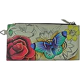 Anna by Anuschka Women's Hand Painted Genuine Leather Organizer Wallet | Hand Painted