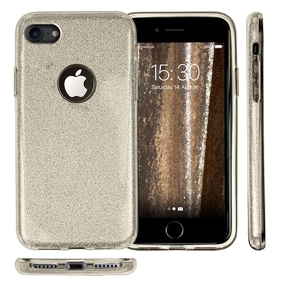 MyGadget Funda Dura de 3 Capas [Glitter Case Brillante] para Apple ...