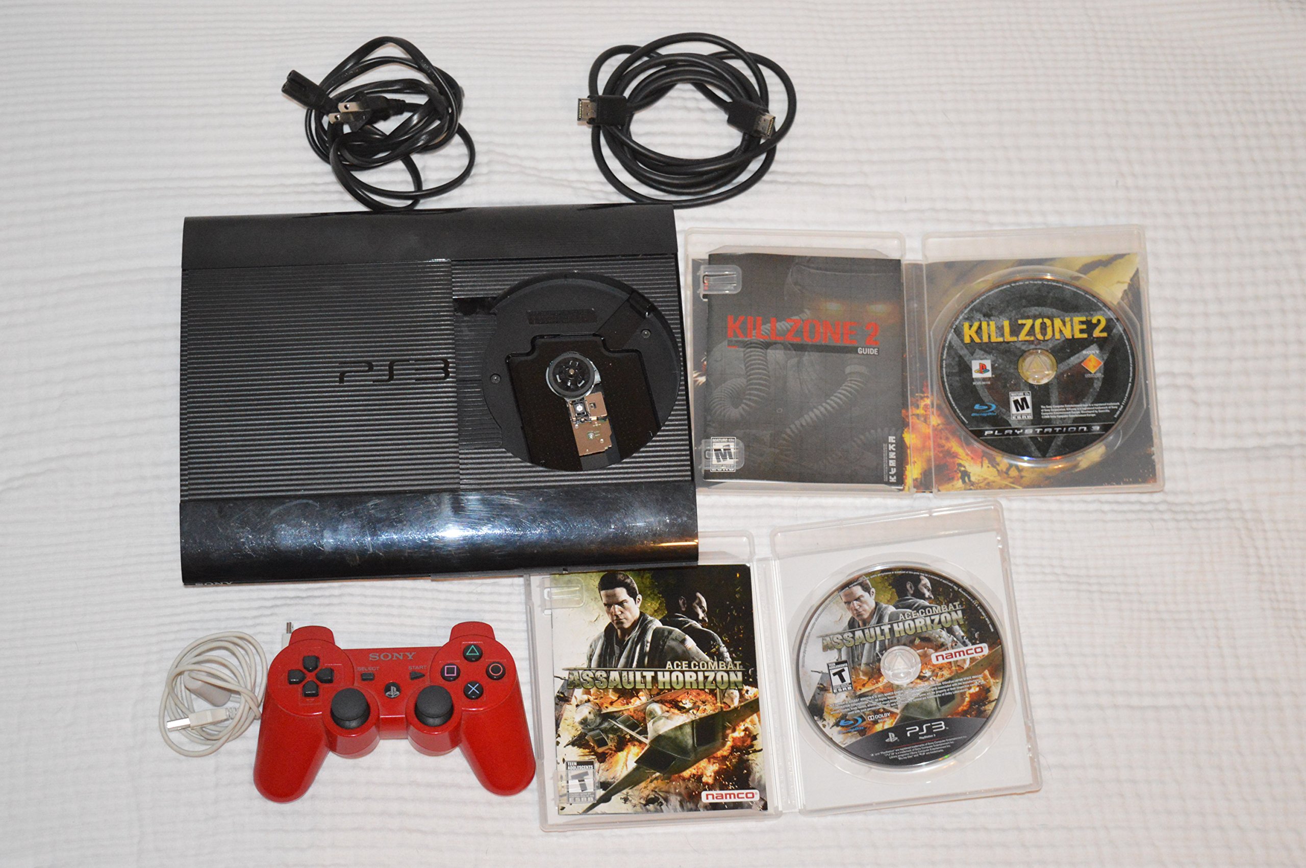 Sony Playstation 3 Super Slim 500GB Game Console System Bundle PS3 w/4 GAMES