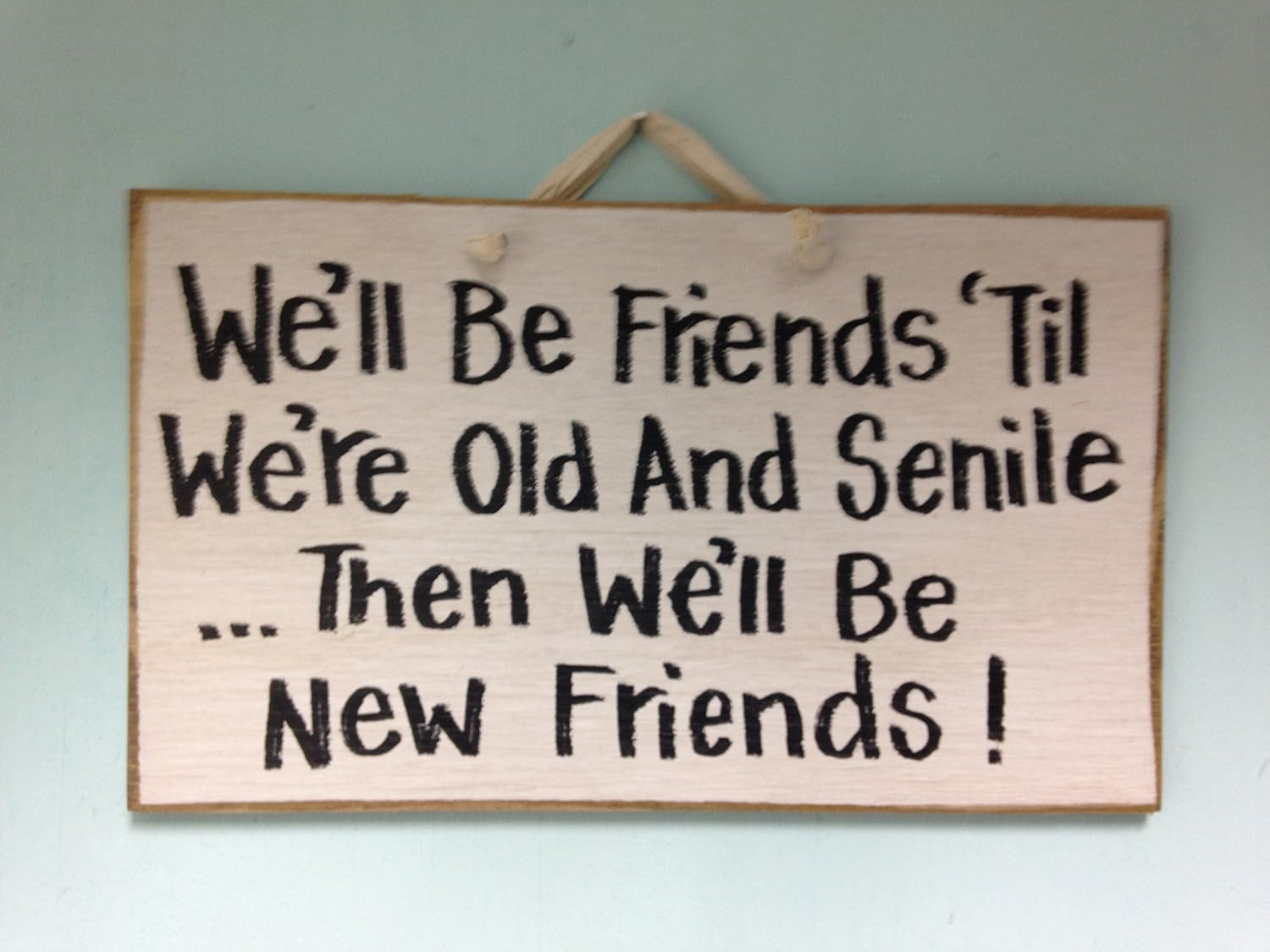 Amazon We ll Be Friends til Old Senile Then Be New Friends Sign 