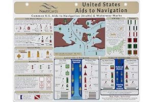 NautiCards US Aids to Navigation Quick Reference - Waterproof Guide to Marine Buoys, Day Beacons, Lights, and Other Navigation Marks