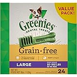 GREENIES Grain Free Natural Dental Dog Treats - Large (50-100 lb. dogs)