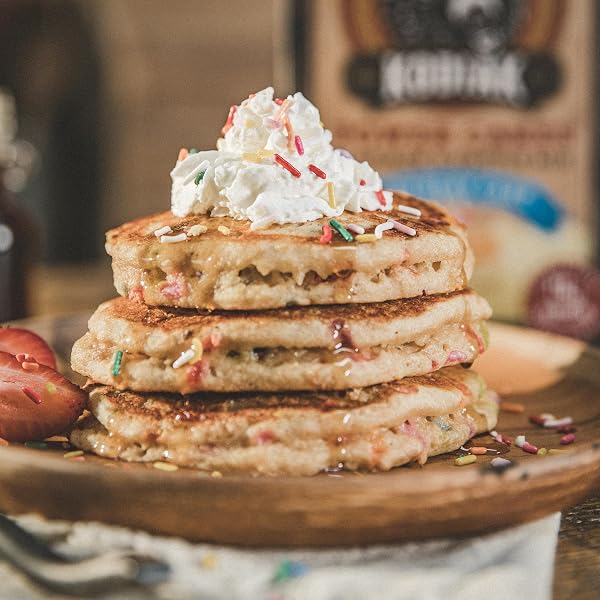 KODIAK POWER CAKES, PANCAKE & WAFFLE MIX, BIRTHDAY CAKE, HIGH PROTEIN, 100% WHOLE GRAINS, (PACK OF 1)
