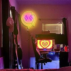 JIARODEY Melting Smile Face Neon Sign Dimmable