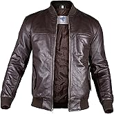Mens Leather Bomber Jacket – Real Lambskin Leather Bomber Jackets for Men