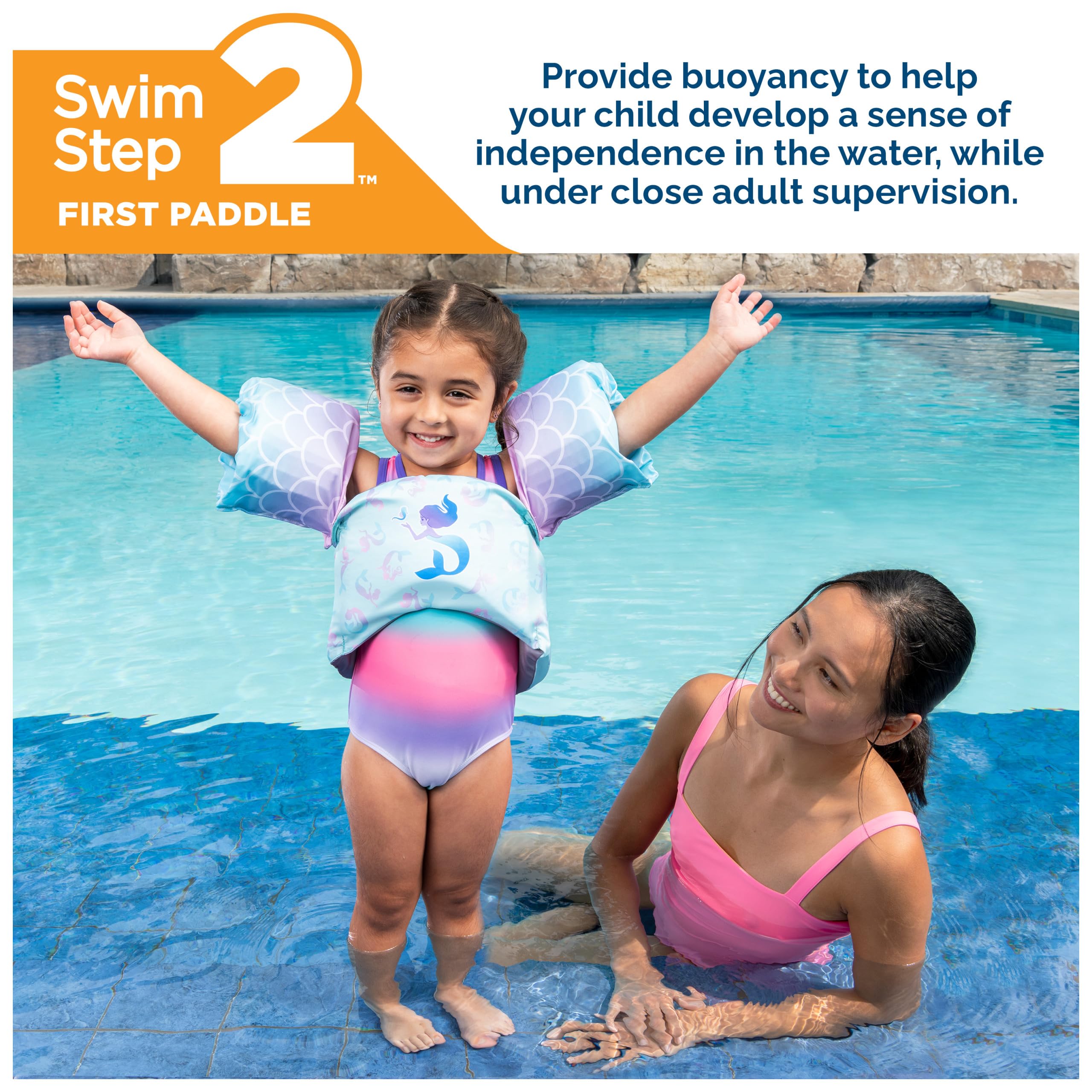 SwimWays Swim Trainer, US Coast Guard Approved Life Vest Kids Swim Vest