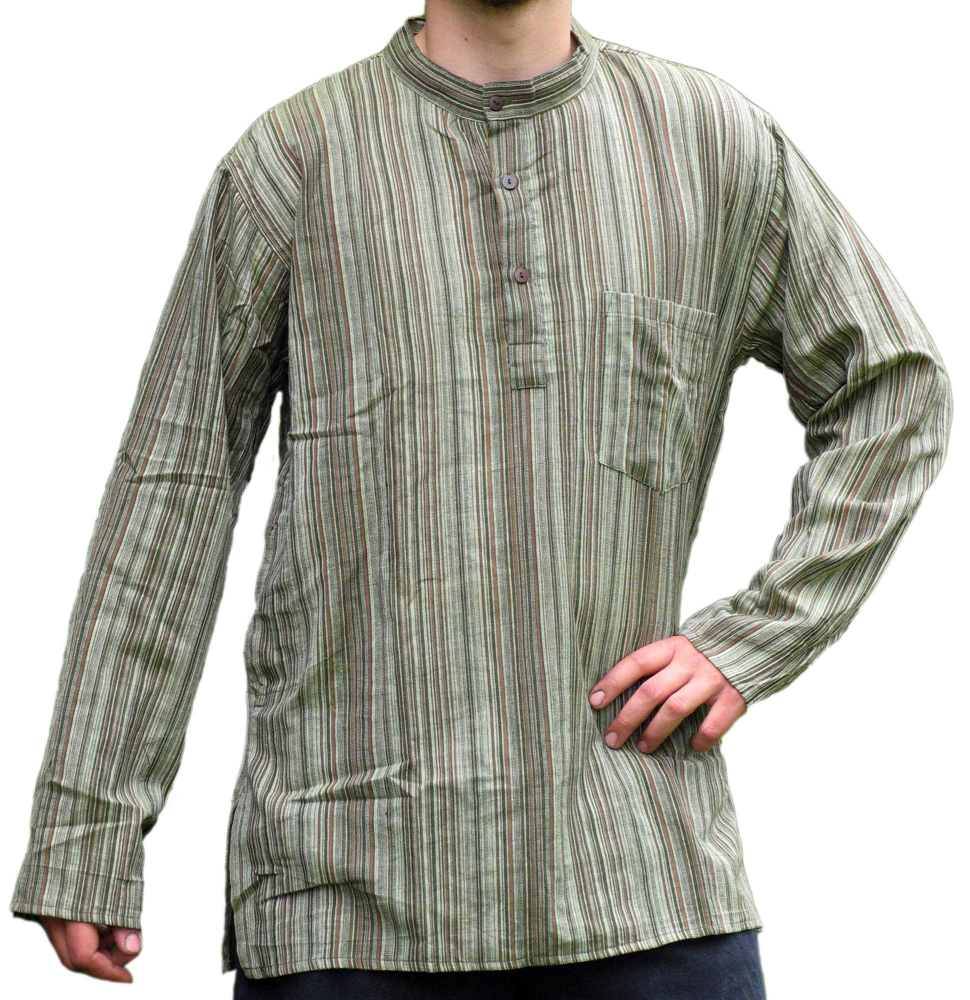 HEMAD Men's Grandad Shirt – Nepali 