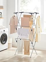 Songmics Foldable Clothes Airer 32 Rods 20 kg 46x70.5x155 cm Grey LLR720G01 view 2