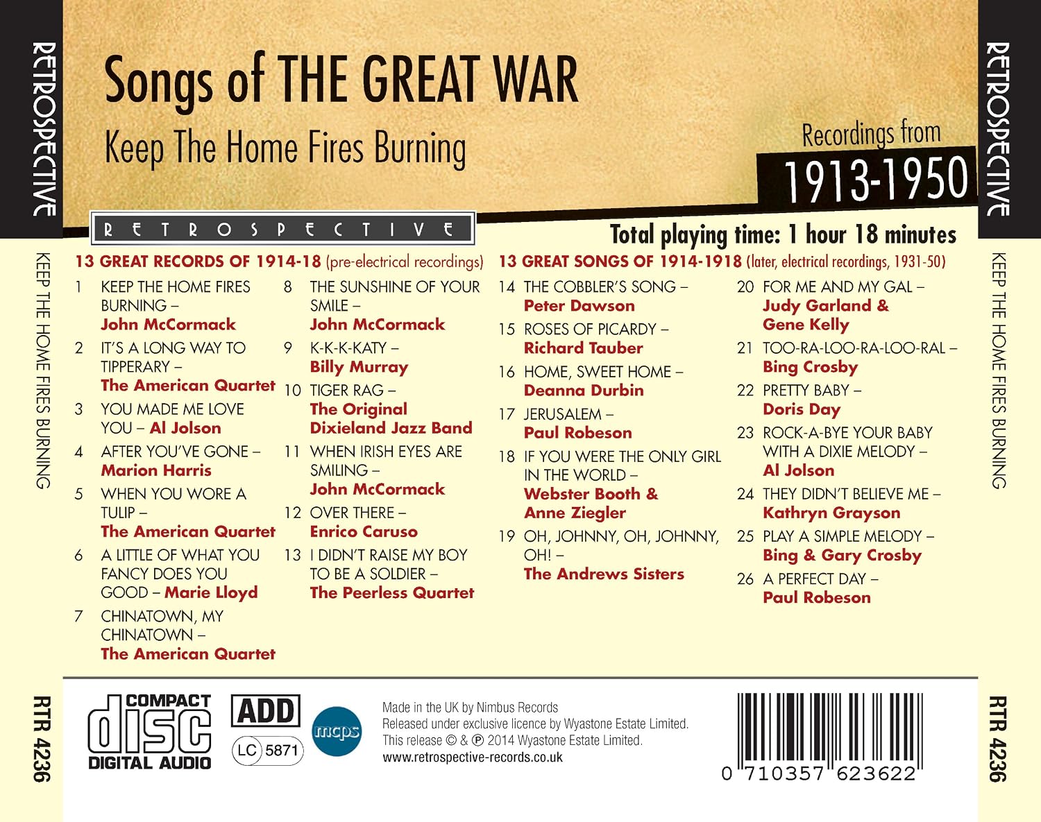 Songs of the Great War, Keep the Home Fires Burning - Image 3