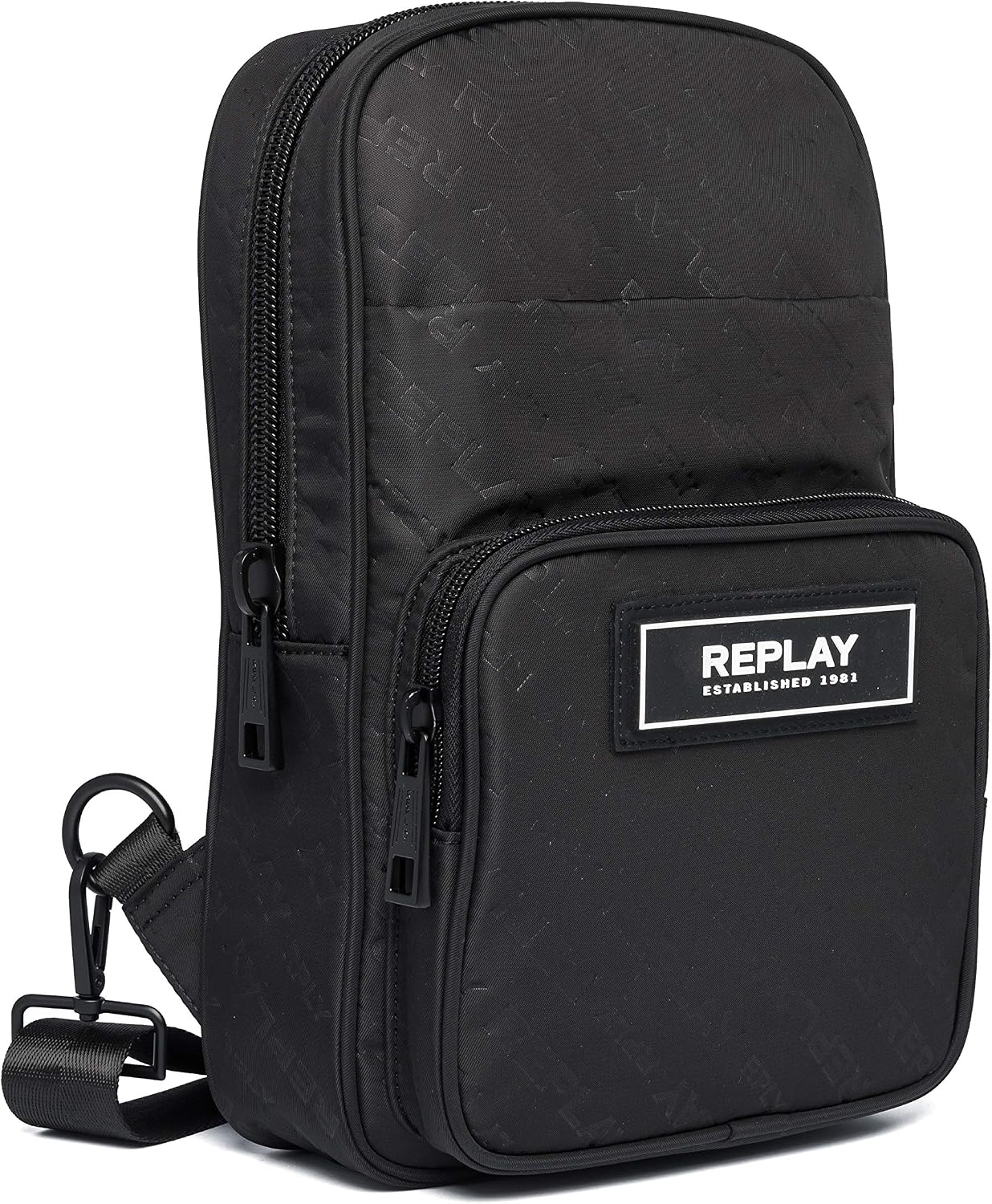 Replay Men's Fm3501 Backpack Handbag, 098 Black, UNIC