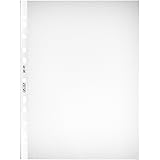 Herlitz 5814108 Prospekth&uuml;lle A4 genarbt 100er Packung mit Lochrandverst&auml;rkung