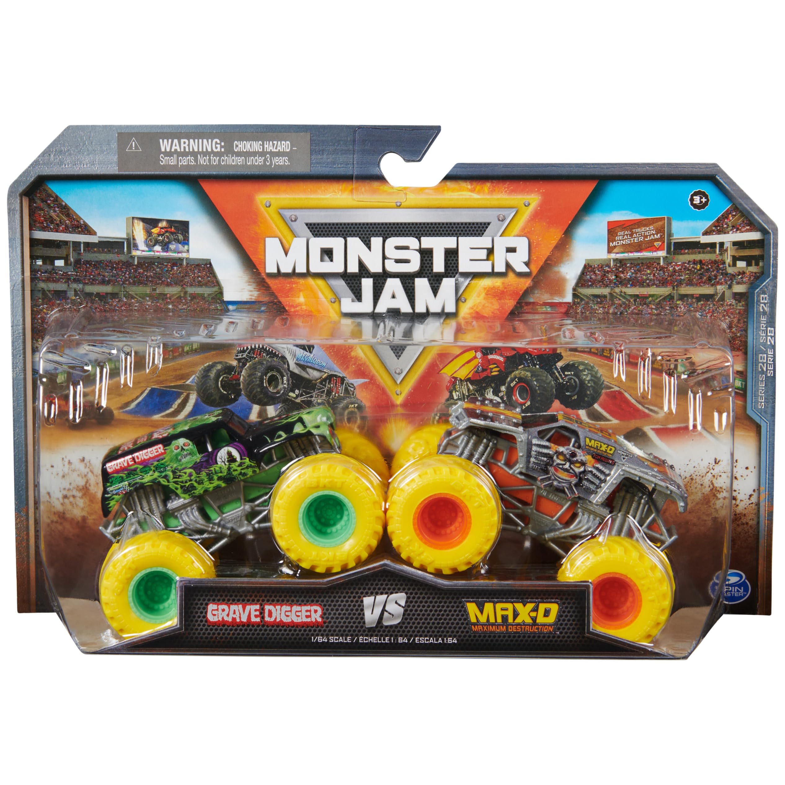 Monster Jam 1:64 Series 28 Grave Digger vs Max-D