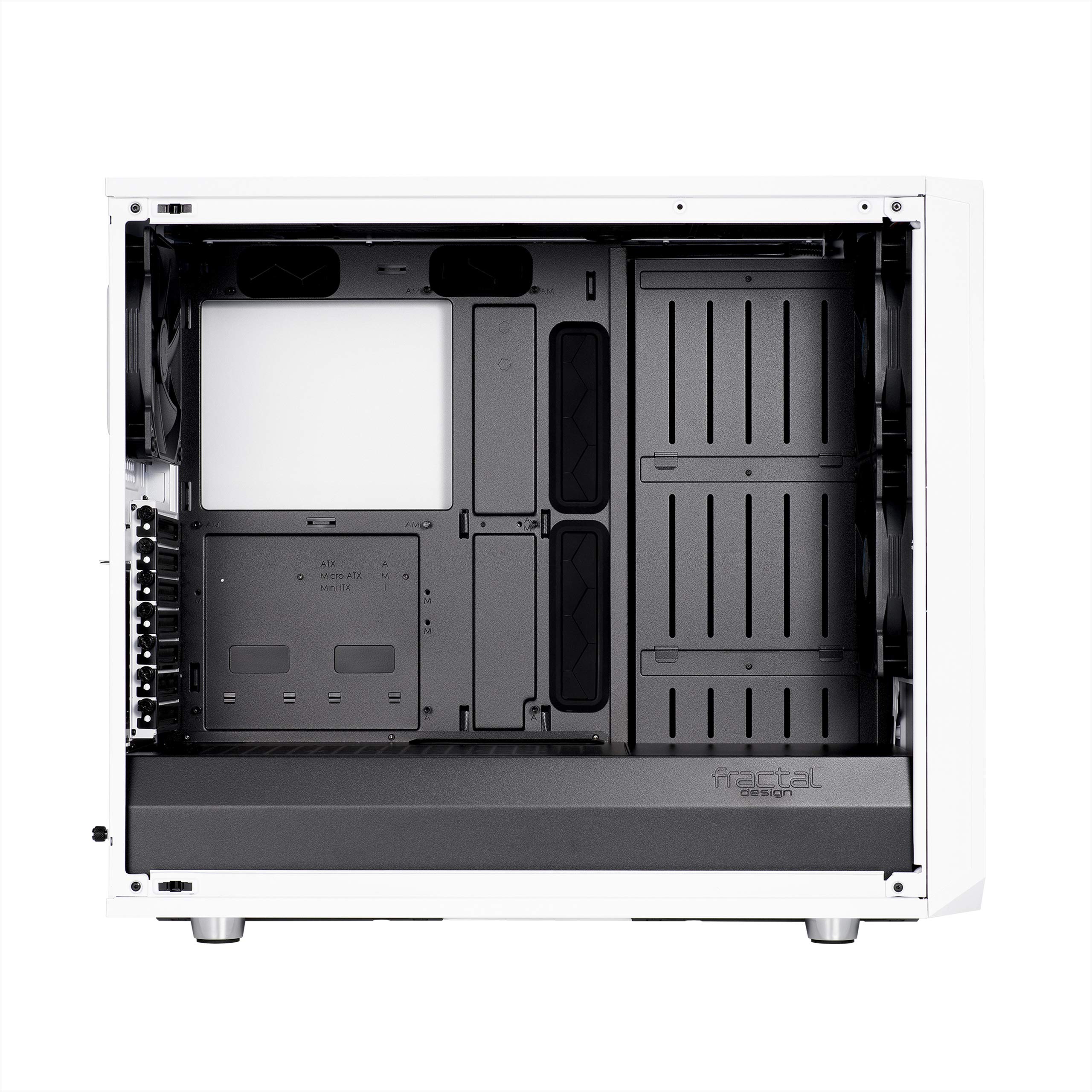 Fractal Design Meshify S2- Mid Tower Computer Case- Airflow/Performance- 3X Silent Fans and Nexus Hub Included- PSU Shroud- Modular Interior- Water-Cooling Ready- USB Type C- White Tempered Glass