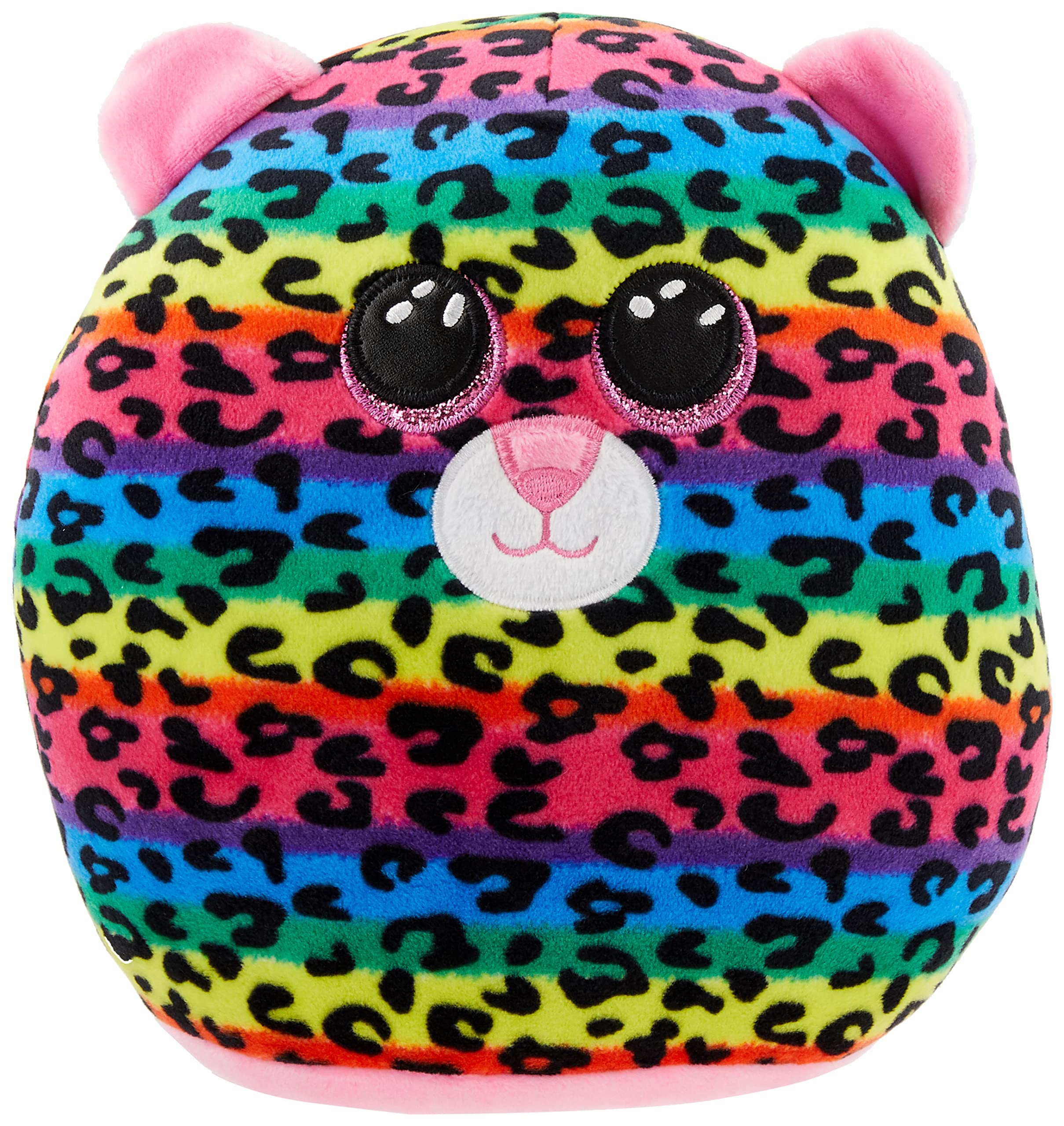 TY UK Ltd 2007554 Dot Squishaboo 10" Leopard kuscheliges Kissen, Multicolor