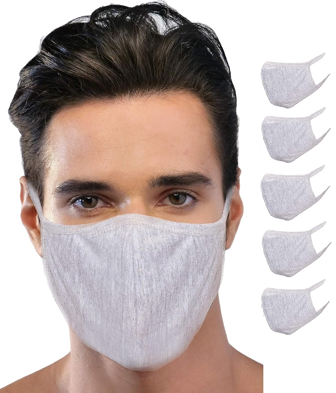 5 Pack USA Made Fabric Cloth Mouth Face Protect Cover Fashion Face_Mask Reusable Washable Breathable Bandana Balaclavas Anti Dust Men Adult