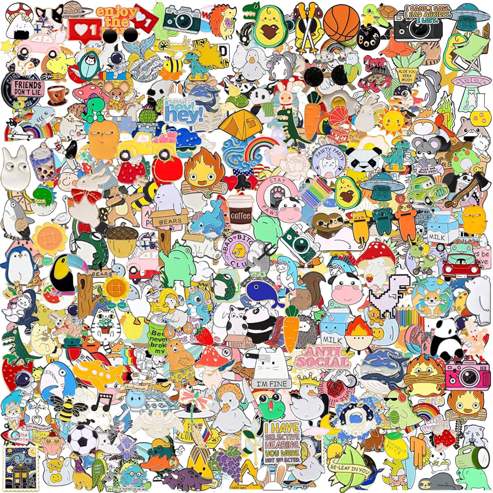 Photo 1 of 20 50 pcs Enamel Pins Set Cute Pins Bulk for Backpack Hat Jacket Funny Brooches 50pcs