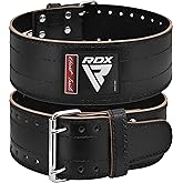 RDX Weight Lifting Belt for Men Women, IPL USPA Approved, 6mm Thick 100% Leather, 4” Powerlifting Back Support, Squat Deadlift Bodybuilding Exercise Fitness Gym Workout Strength Training up to 700 LBS