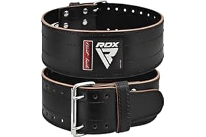 RDX Weight Lifting Belt for Men Women, IPL USPA Approved, 6mm Thick 100% Leather, 4” Powerlifting Back Support, Squat Deadlif