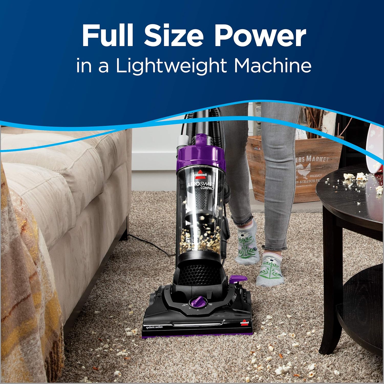 BISSELL Aeroswift Compact Vacuum Cleaner, 2612A,Purple: Home & Kitchen