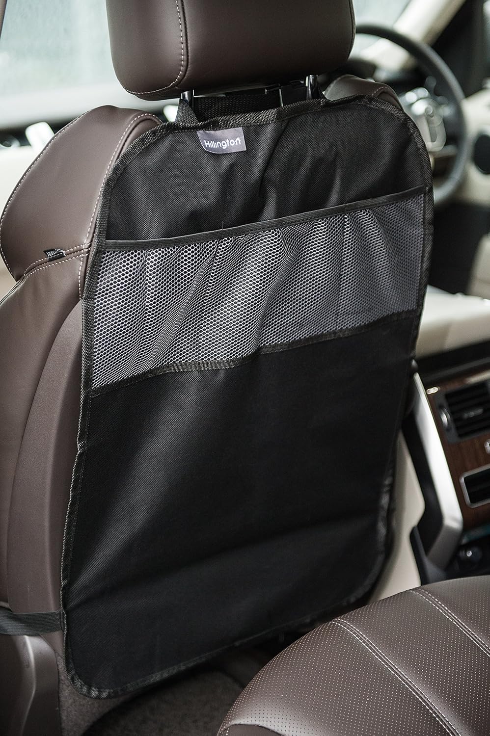 FiNeWaY® Set of 2 Kick Mat Car Seat Protector Cover 3 Mesh Pockets Toy Storage Organiser Kids (2PCS KICK MATS) - Image 5