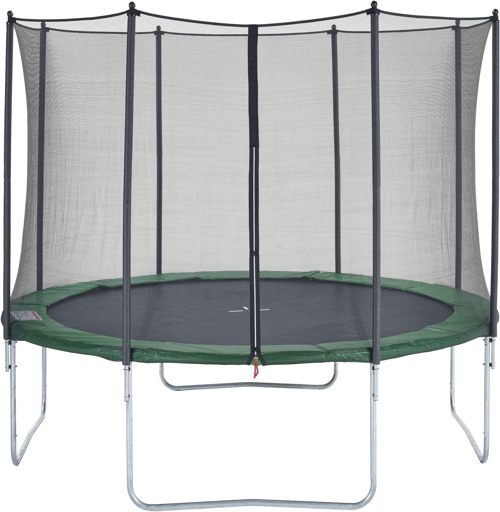 CZON SPORTS Trampoline, 8ft-14ft Outdoor with safety enclosure net, green