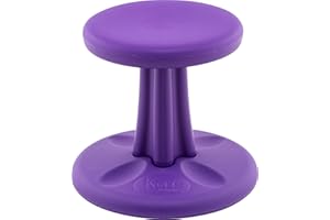 KORE DESIGN LLC KORE Design Wobble Stool Chair, Girls + Boys Kid Desk Stools, Ergonomic Small Office Chairs, Flexible Seating for Active Kids, ADD/ADHD, Classroom, School, Home, Preschool (12in), Age 4-5 yrs, Purple