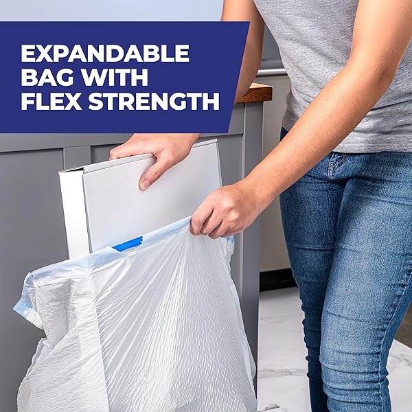 HEFTY ULTRA STRONG 13 GALLON TRASH BAGS, TALL KITCHEN TRASH BAGS 13 GALLON SIZE, RESIST LEAKS, PUNCTURES, AND RIPS, CONTINUOUS ODOR CONTROL, WHITE, FABULOSO LAVENDER SCENT, 80 BAGS