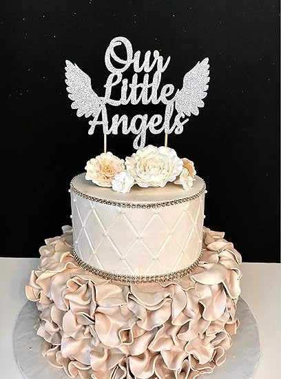Personalized Wedding Cake Topper Our Little Angels Twins Twins