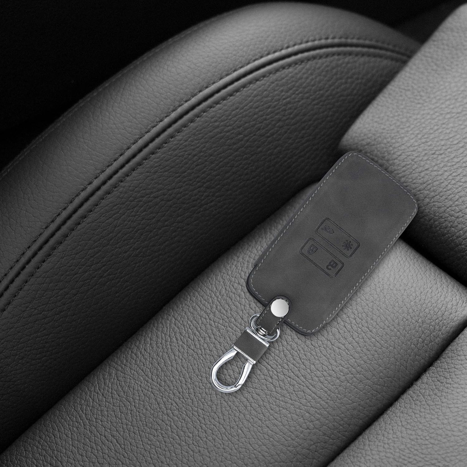 kwmobile Car Key Cover Compatible with Renault 4 Button Car Key Smart Key (only Keyless Go) - Image 3