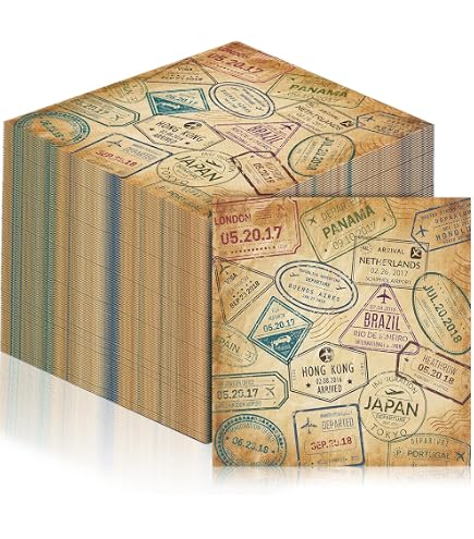 Amazon.com: Feifeiya 60 Pcs World Travel Cocktail Paper Napkins