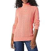 Amazon Essentials Women's Fisherman Cable Turtleneck Sweater (Available in Plus Size)