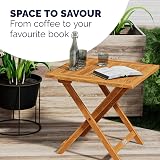 CASARIA Folding Coffee Table | Acacia Wood | 46x46cm | Weather-Resistant view 8