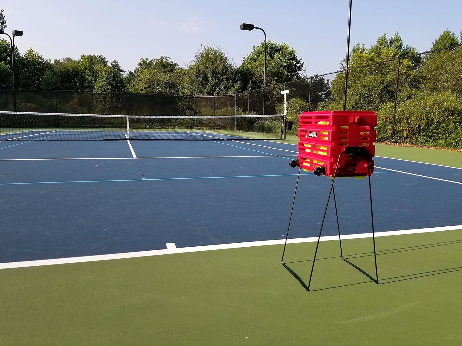 Tourna Ballport Deluxe Tennis Ball Hopper with Wheels - Holds 80 Balls, Red : Sports & Outdoors