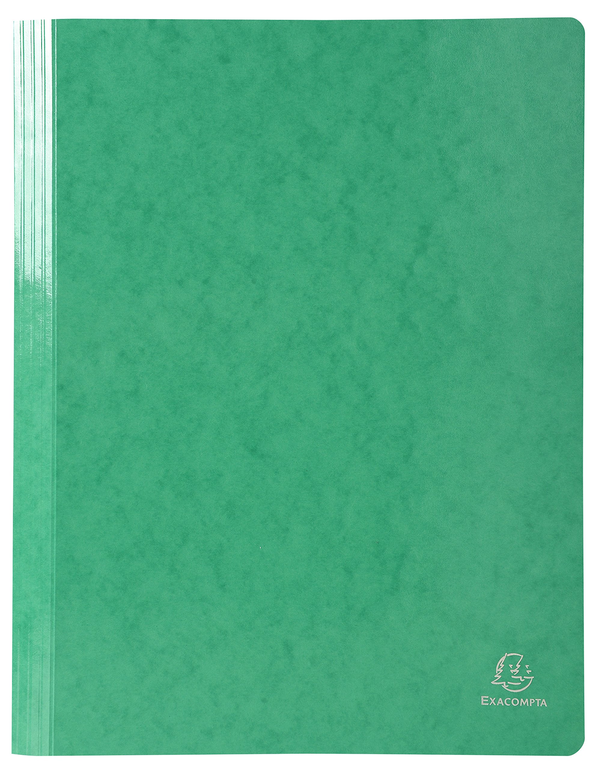 Exacompta - Ref 380815B - Iderama Collection - Flat Bar Files - 240 x 320mm in Size, Suitable for A4 Documents, 355gsm Glossy-Coated Pressboard - Dark Green (Pack of 25)